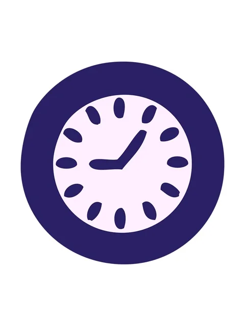Splitting motion animation of cute cartoon of a wall clock Stock Footage 324259667