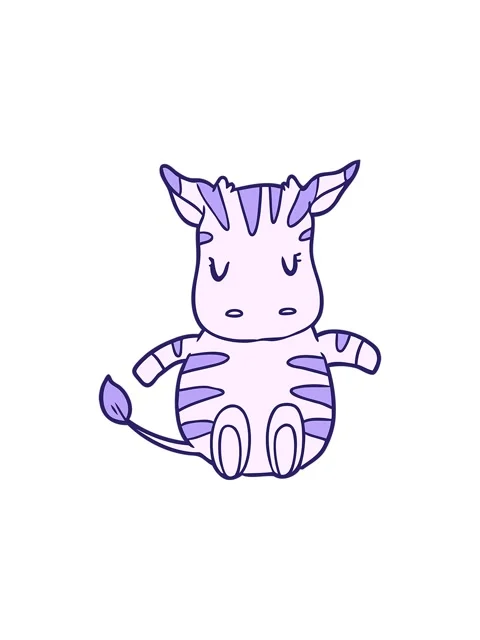 Splitting motion animation of cute cartoon zebra Stock Footage 324386404