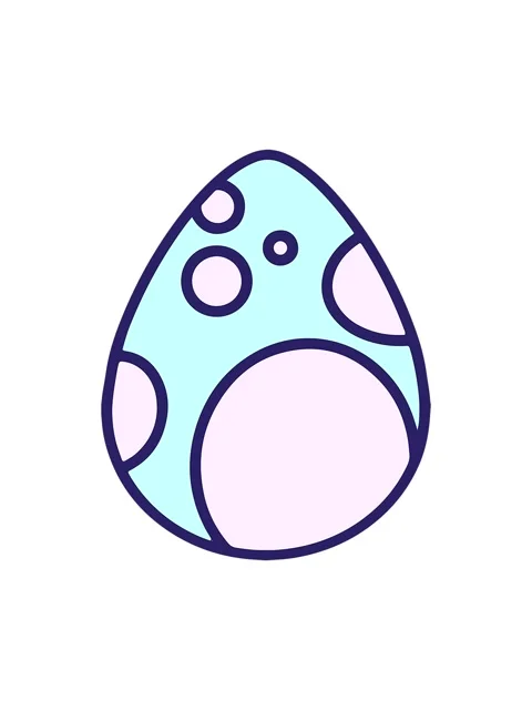 Splitting motion animation of cute easter egg design drawing Stock Footage 324359695