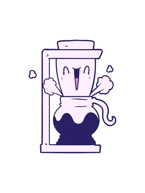 Splitting motion animation of a filter coffee machine Stock Footage 324085258