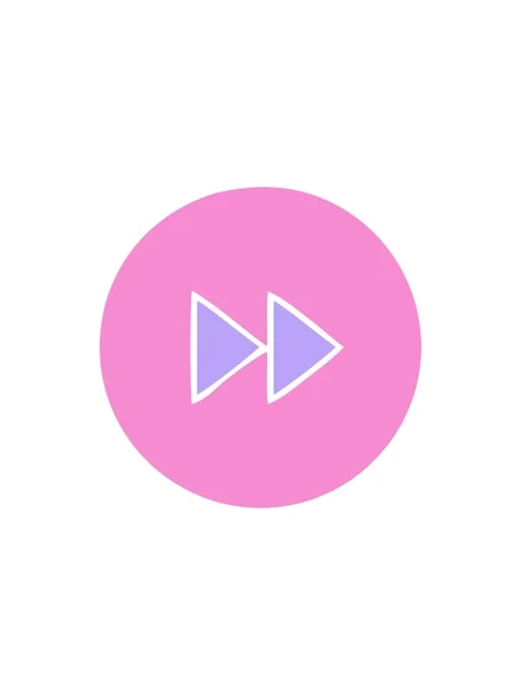 Splitting motion animation of flat symbol of a fast forward button icon Stock Footage 324230827