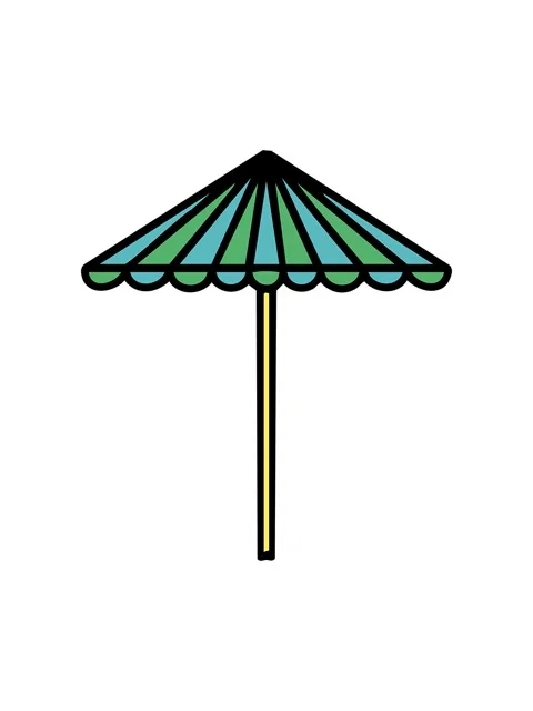 Splitting motion animation of a folding brazilian beach parasol Stock Footage 324093280