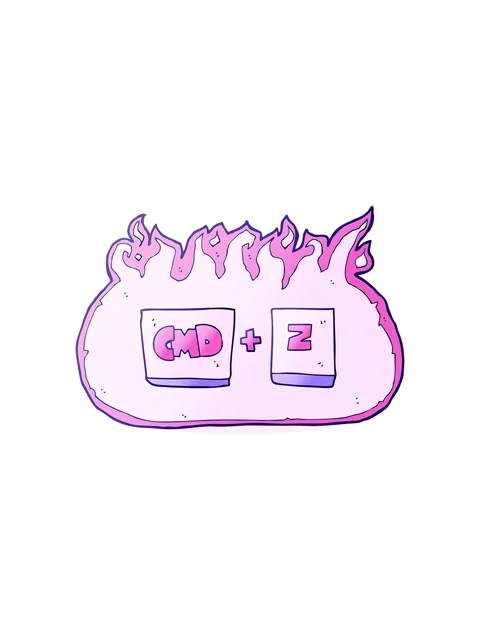 Splitting motion animation of freehand drawn cartoon command Z function Video stock 324423900