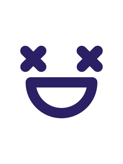 Splitting motion animation of grinning dead face icon Stock Footage 324184455