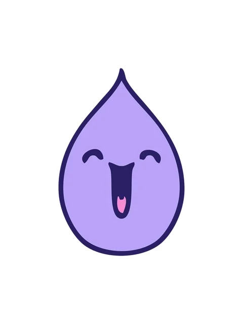 Splitting motion animation of hand drawn quirky cartoon emotional rain drop Stock Footage 324105088