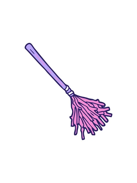 Splitting motion animation of hand drawn doodle style cartoon witches broom.. Stock Footage 324466377