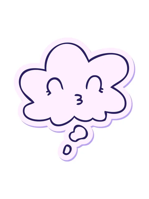 Splitting motion animation of happy cartoon face with thought bubble as a p.. Stock Footage 324200978