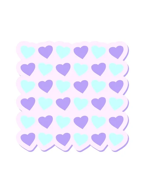 Splitting motion animation of hearts repeat pattern sticker Stock Footage 324047981