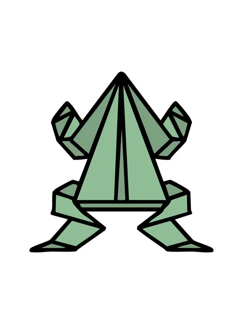 Splitting motion animation of japanese folded paper origami frog Video stock 324103282