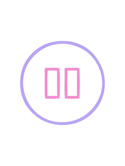 Splitting motion animation of line drawing cartoon of a pause button icon Stock Footage 324271109