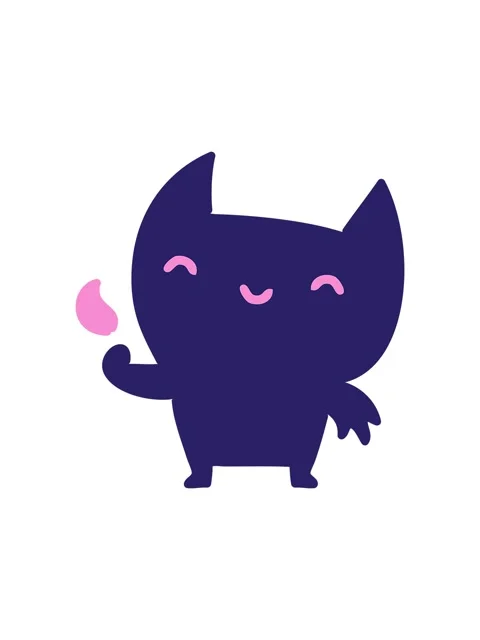 Splitting motion animation of little devil Stock Footage 324224891