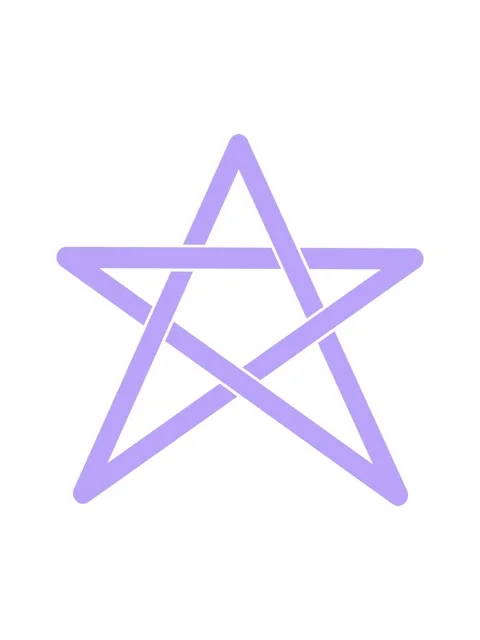 Splitting motion animation of pentagram star Stock Footage 324159892