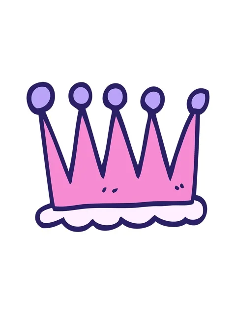 Splitting motion animation of simple cartoon doodle crown Stock Footage 324452743
