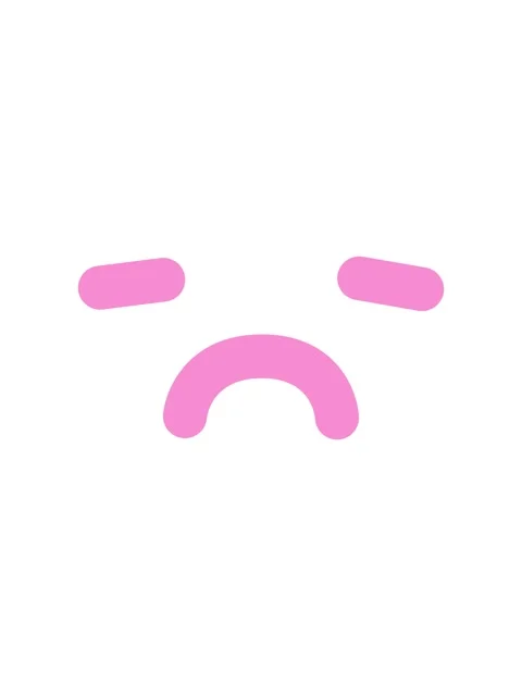 Splitting motion animation of simple unhappy face icon Stock Footage 324176893