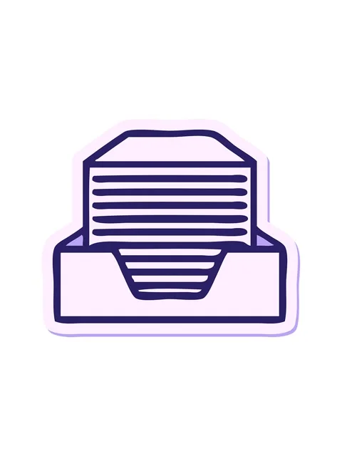 Splitting motion animation of sticker of a cute cartoon stack of office paper Stock Footage 324347526