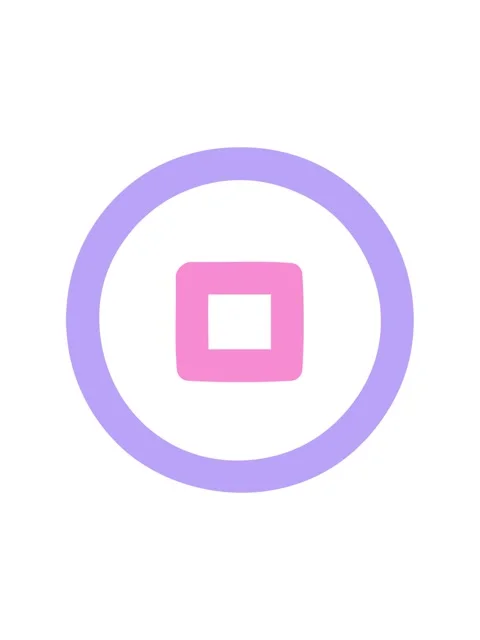 Splitting motion animation of stop button symbol icon Stock Footage 324386833