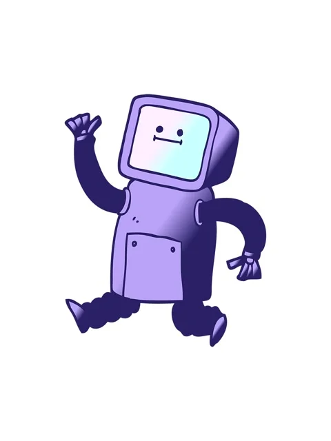 Splitting motion animation of vector gradient illustration cartoon robot ru.. Stock Footage 324162904