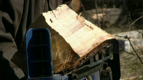 Splitting wood Stock Footage 350764