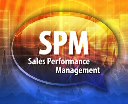 SPM acronym word speech bubble illustration Stock Illustration