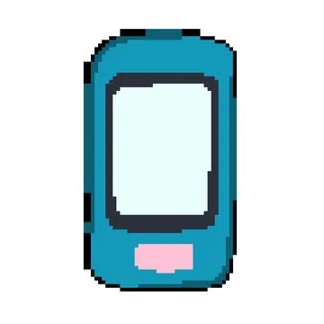 Spo pulse oximeter pixel art vector illustration Stock Illustration
