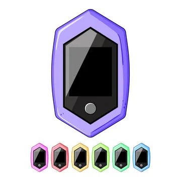 Spo2 pulse oximeter cartoon vector graphic Stock Illustration