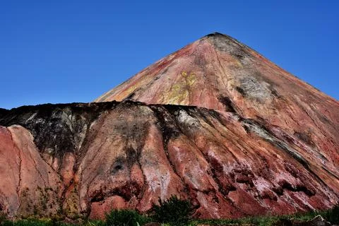 Spoil tip on Donbas Stock Photos