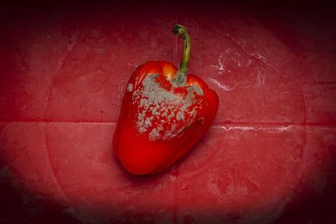 Spoiled bell pepper Stock Photos