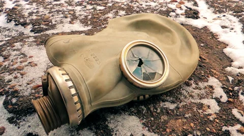 Spoiled-filtering respirators, white (5) Video stock 48631492