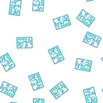 Spoiled newsletter vector seamless pattern sign Illustrazione stock