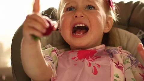 Spoiled screaming child Stock Footage 308737902