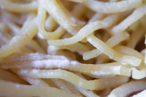 Spoiled spaghetti with mold Stock Photos