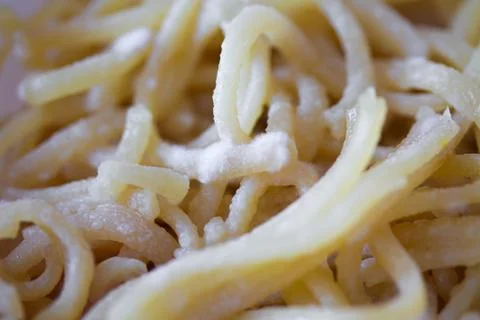 Spoiled spaghetti with mold Stock Photos