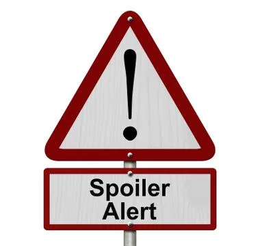 Spoiler alert caution sign Stock Illustration