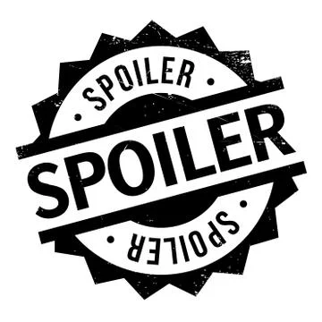 Spoiler rubber stamp Stock Illustration