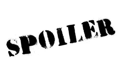 Spoiler rubber stamp Stock Illustration