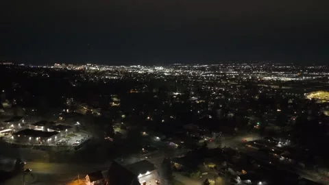 Spokane Night Pan Stock Footage 307236667