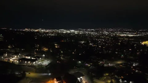 Spokane Night Pan Stock Footage 341774054