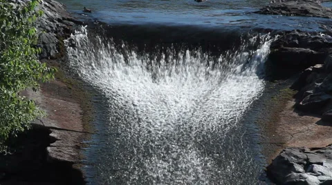 Spokane River Flow Close Stock Footage 1073834