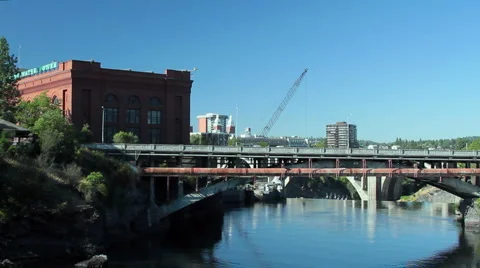 Spokane River Washington Stock Footage 1073839