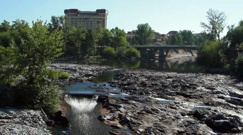 Spokane river wide Stock Footage 1073840