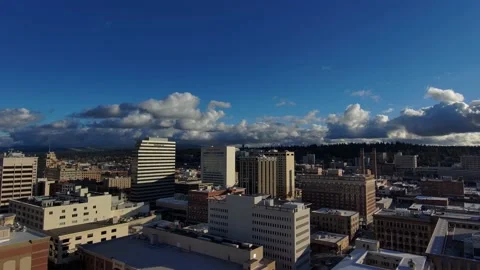 Spokane Skyline Stock Footage 214441731