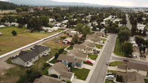 Spokane Valley Drone Stock Footage 91912660