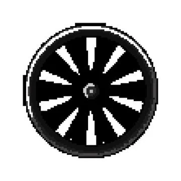 Spoke wheel bike pixel art vector illustration Stock Illustration