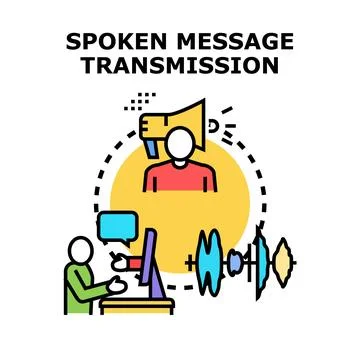 Spoken message transmission concept vector illustration Stock Illustration