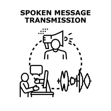Spoken message transmission concept vector illustration Stock Illustration