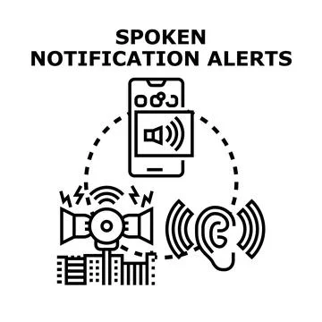 Spoken notification alerts concept vector illustration Stock Illustration