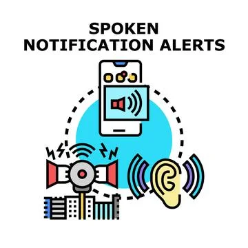 Spoken notification alerts concept vector illustration Stock Illustration