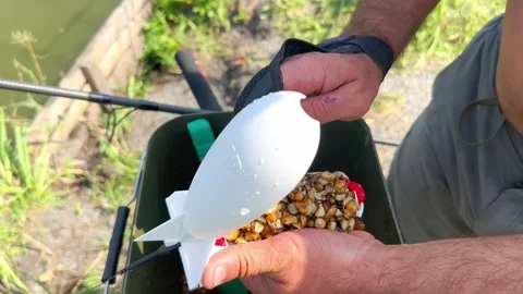 Spomb bait for fish Stock Footage 248413146