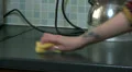 Sponge and spray, kitchen being cleaned HD Footage