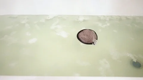 Sponge in bath with foam. 15 Stock Footage 98251479